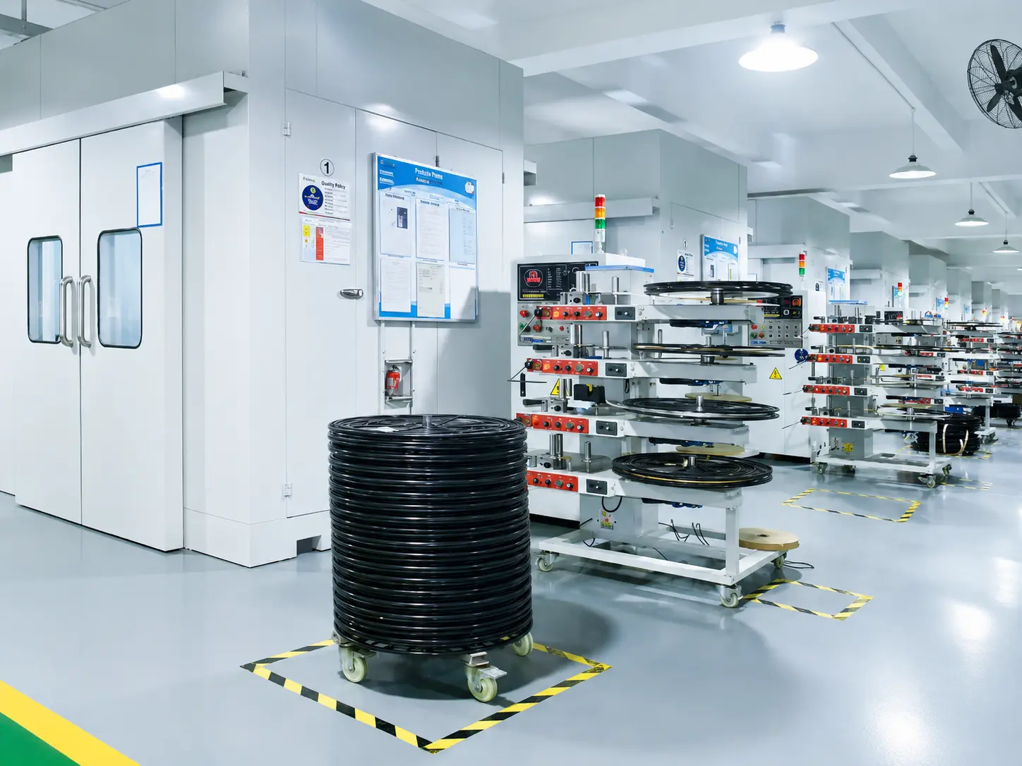 Automated connector assembly production workshop