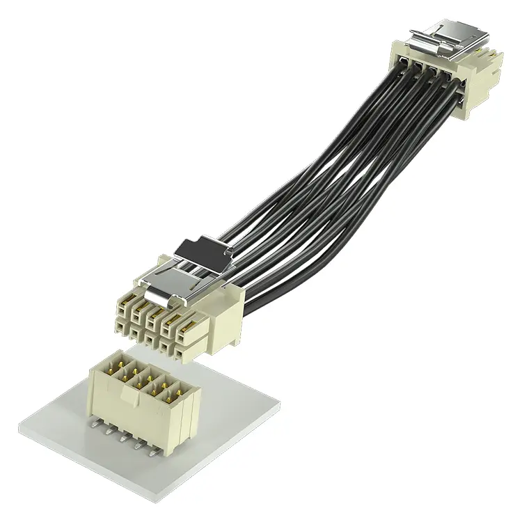 Automotive electronics wire harness and cable interface support