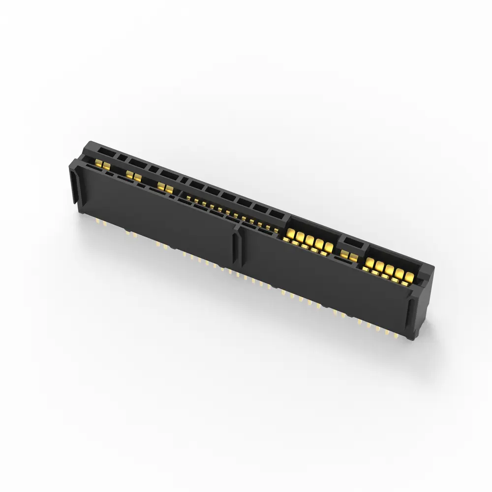 Power and signal edge-card style connector example