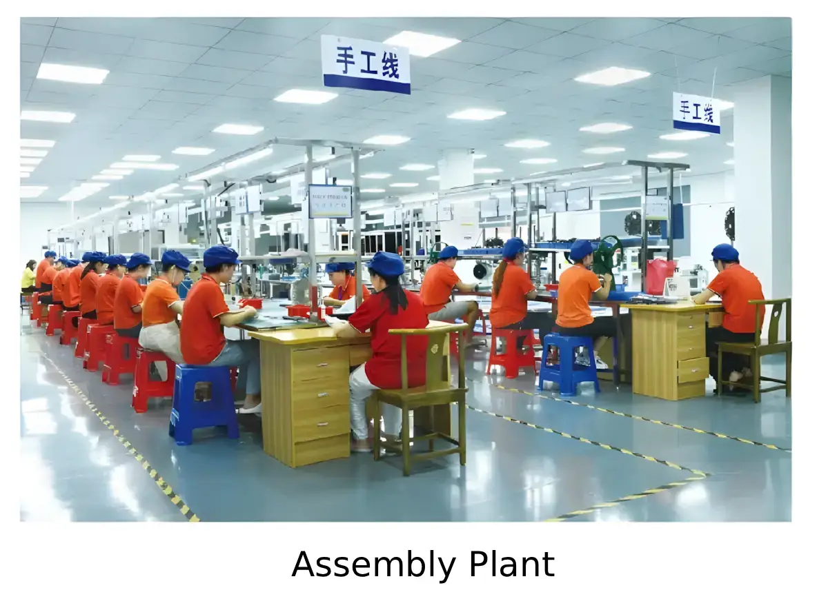 Wire harness assembly workshop from the Solepin factory equipment presentation