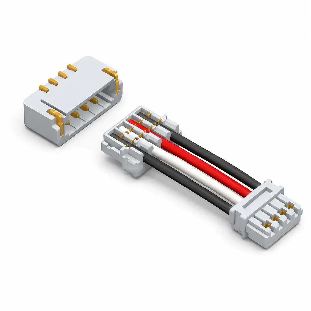 IDC connector assembly for compact PCB-to-wire application