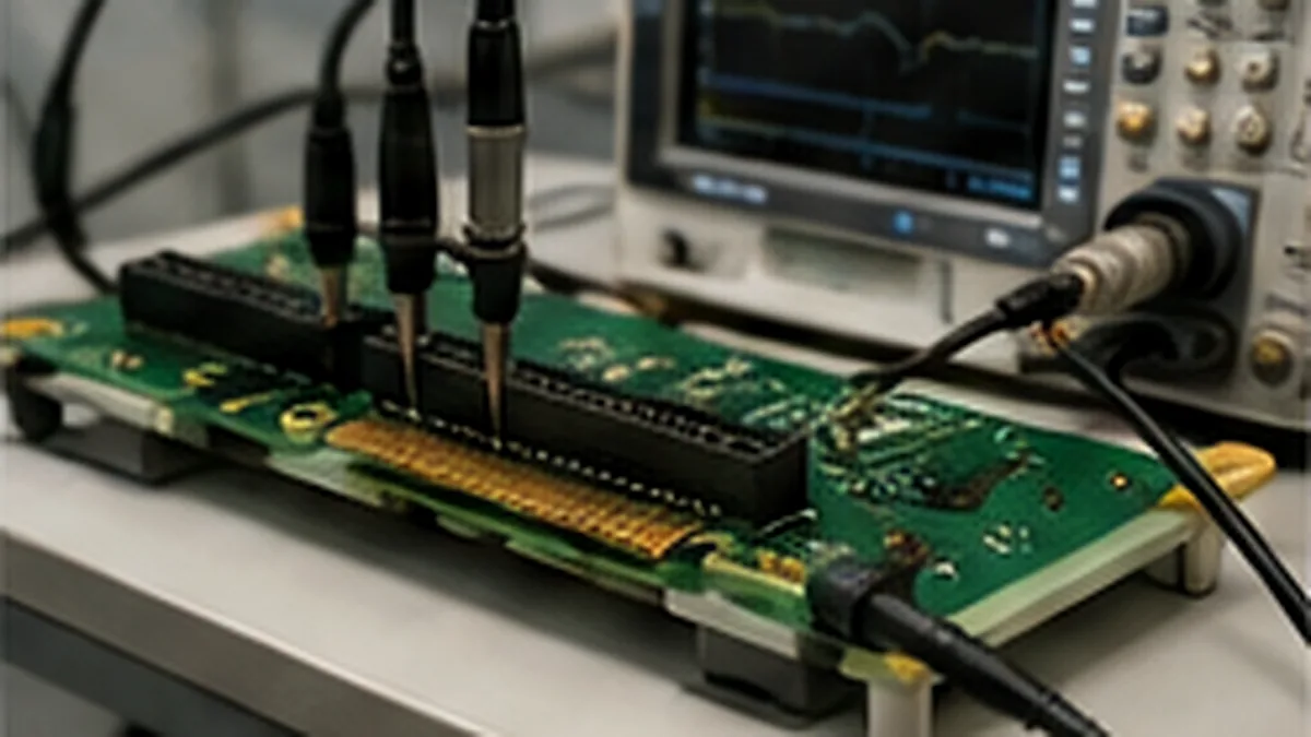 Card edge connector interface under electrical bench verification
