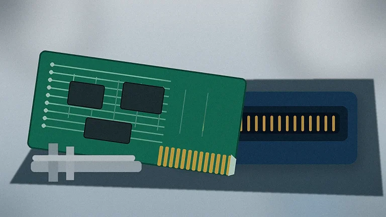 Card edge connector selection guide showing a PCB edge entering a connector slot