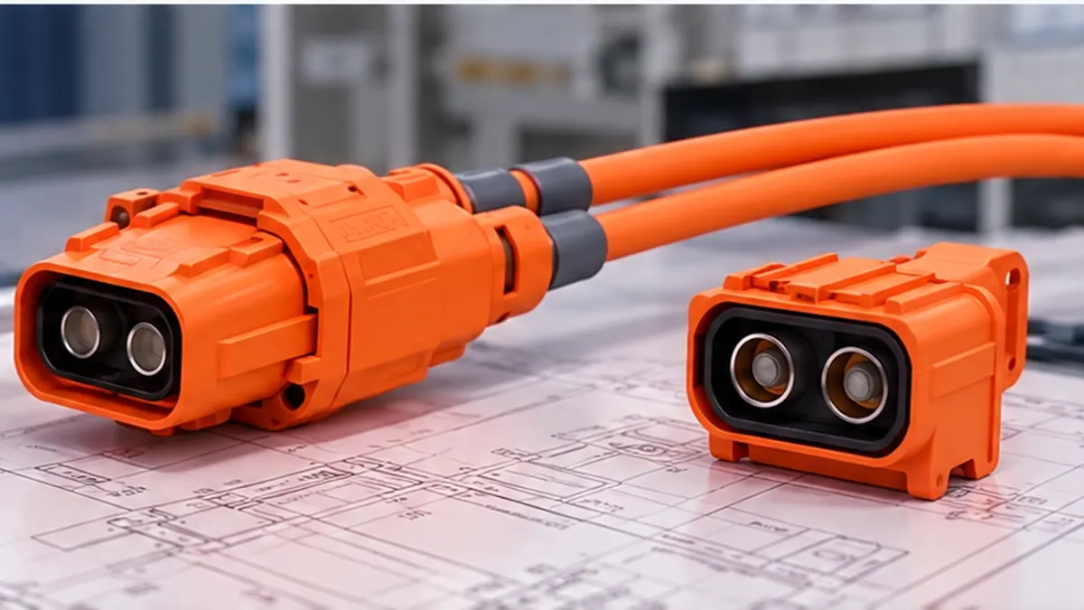 High voltage cable connector and panel interface prepared for technical review