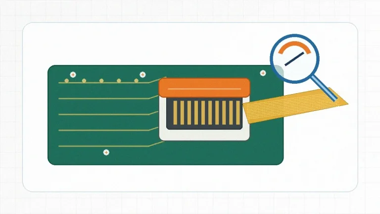 Engineering inspection of an FPC connector lock on a PCB assembly