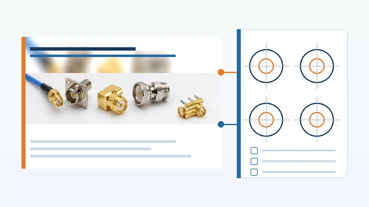 RF connector engineering review with interface drawings and checklist
