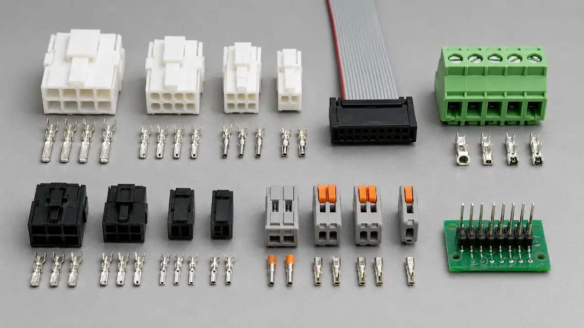 Comparison of crimp housings IDC connector terminal blocks and PCB headers
