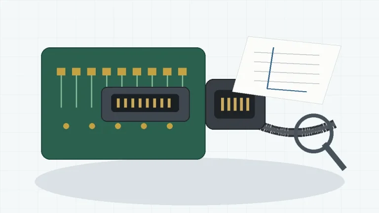 Engineering review of a PCB connector and cable-terminated connector beside RFQ drawings